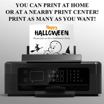 Casper Ghost Halloween Invitation - CreativeRino