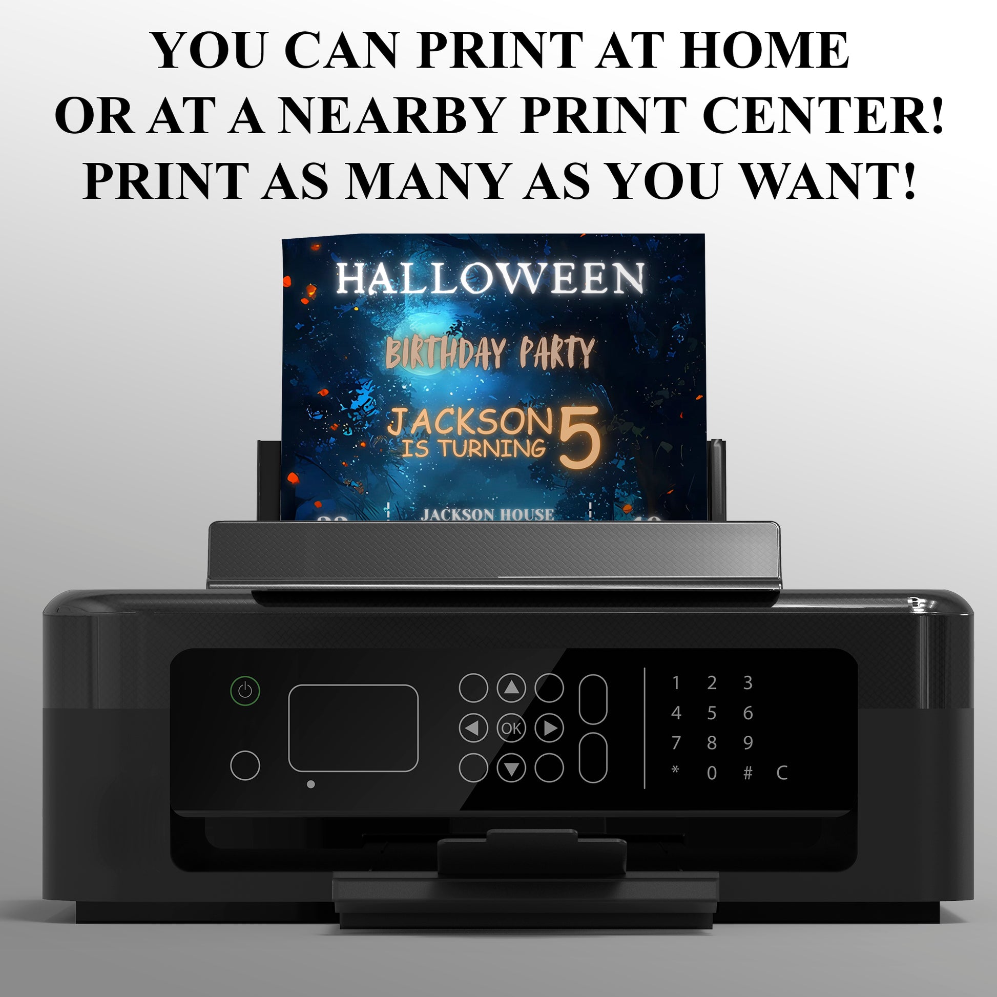 Casper Halloween Birthday Invitation - CreativeRino