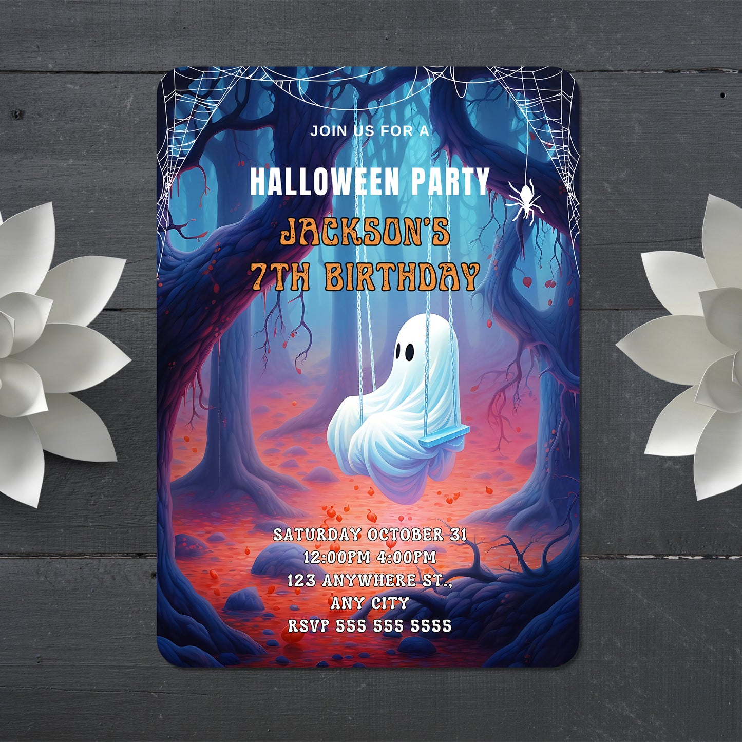 Casper Birthday Party Invitation - CreativeRino