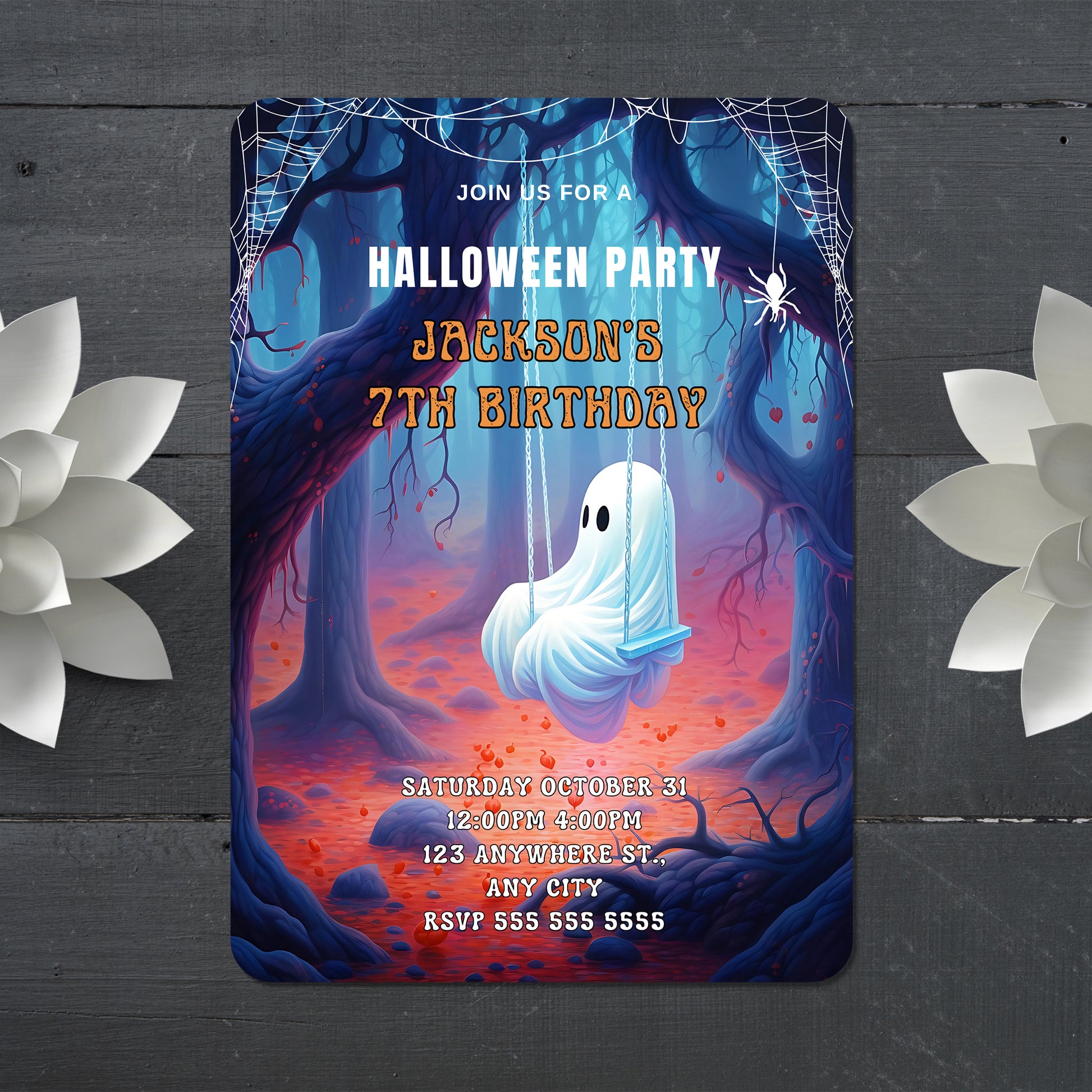 Casper Birthday Party Invitation - CreativeRino