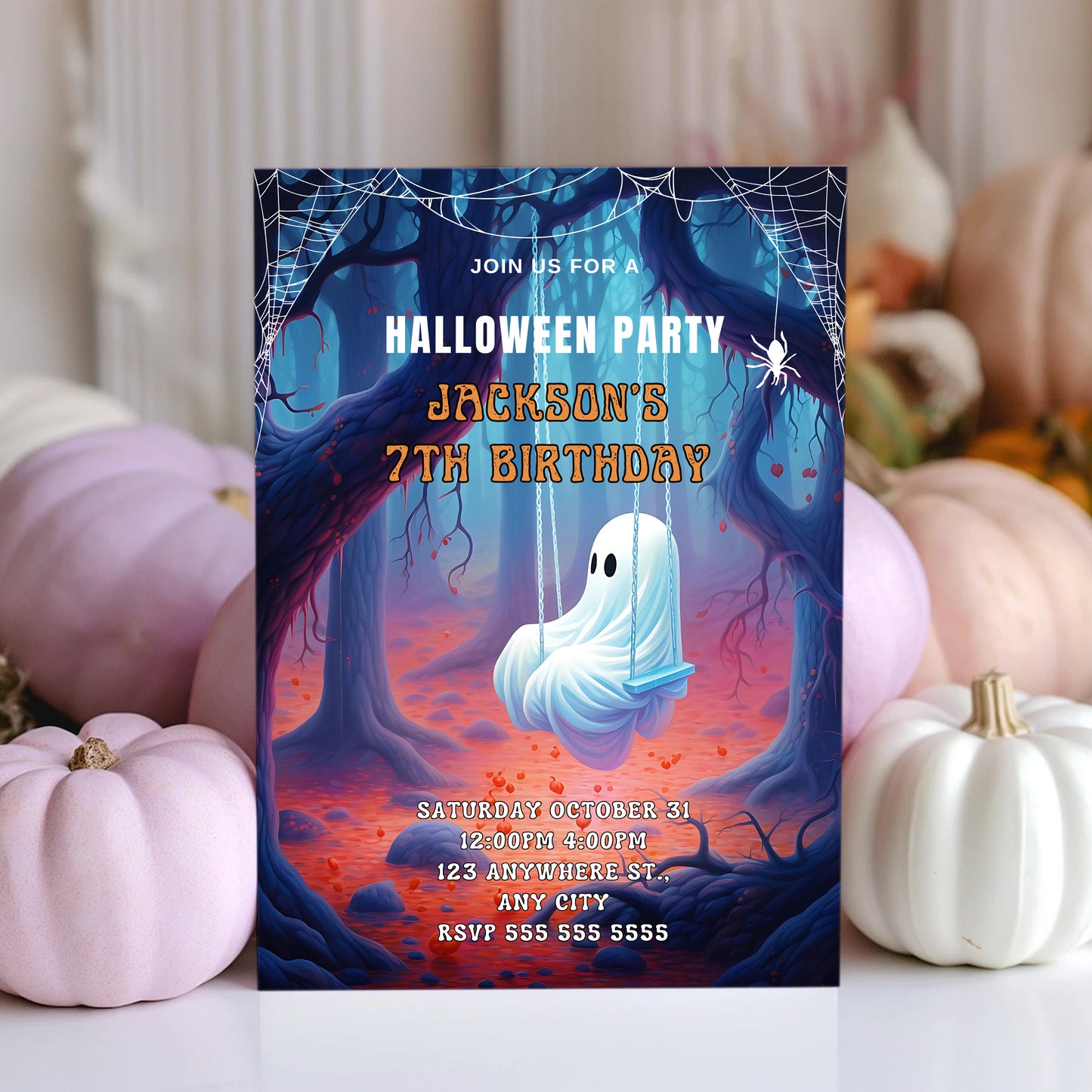 Casper Birthday Party Invitation - CreativeRino