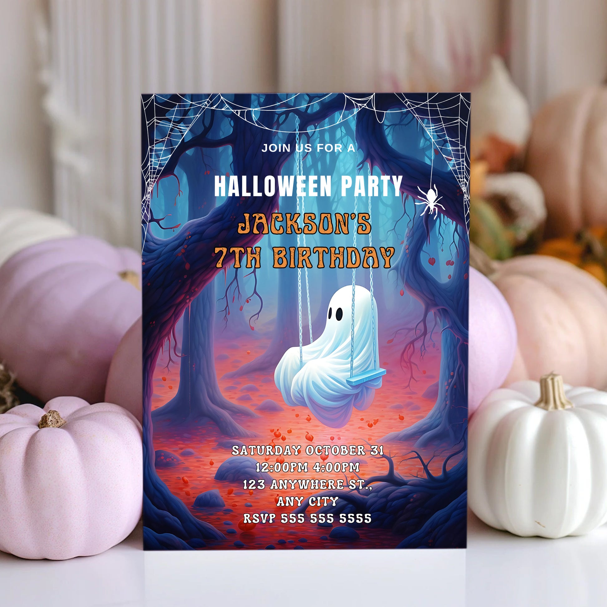 Casper Birthday Party Invitation - CreativeRino