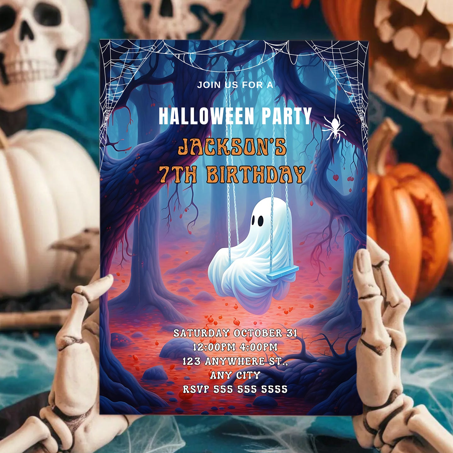 Casper Birthday Party Invitation - CreativeRino
