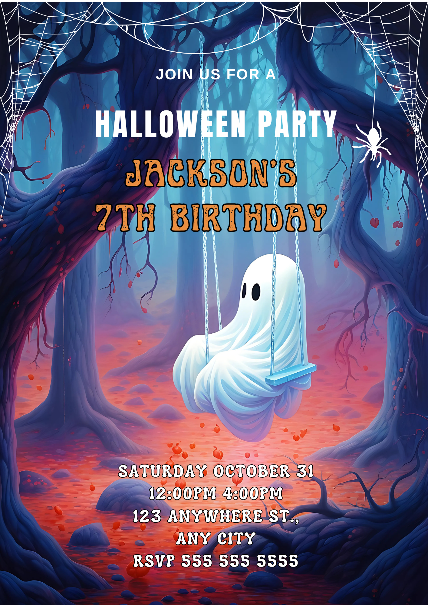 Casper Birthday Party Invitation - CreativeRino