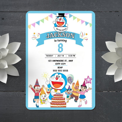 Doraemon Birthday Invitation - CreativeRino