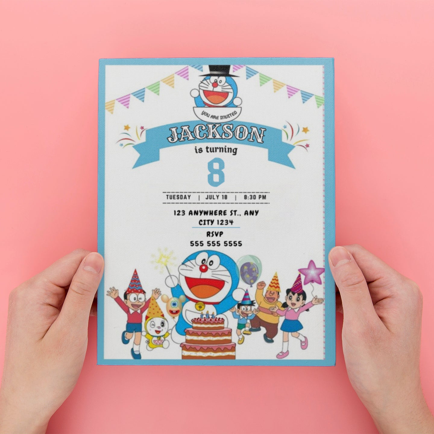 Doraemon Birthday Invitation - CreativeRino