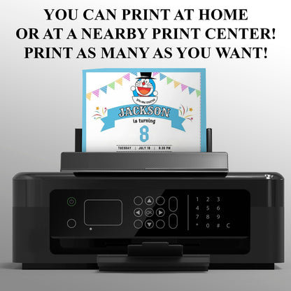 Doraemon Birthday Invitation - CreativeRino