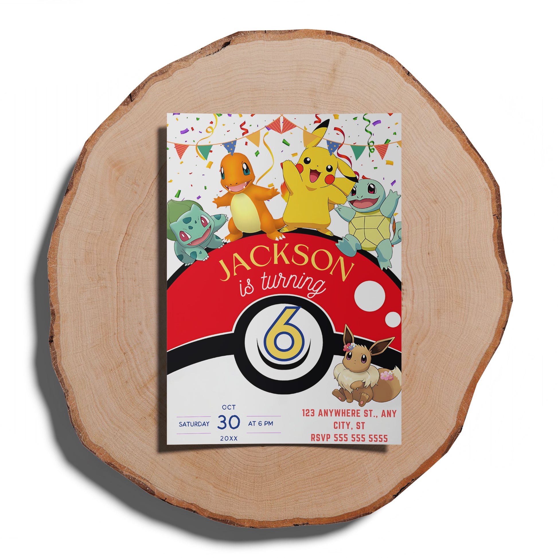 Pokemon Birthday Invitation Template - CreativeRino