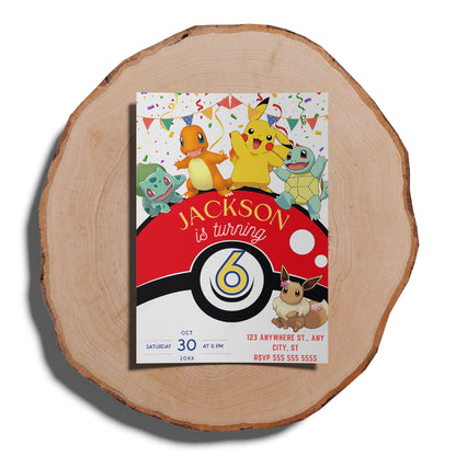Pokemon Birthday Invitation Template - CreativeRino