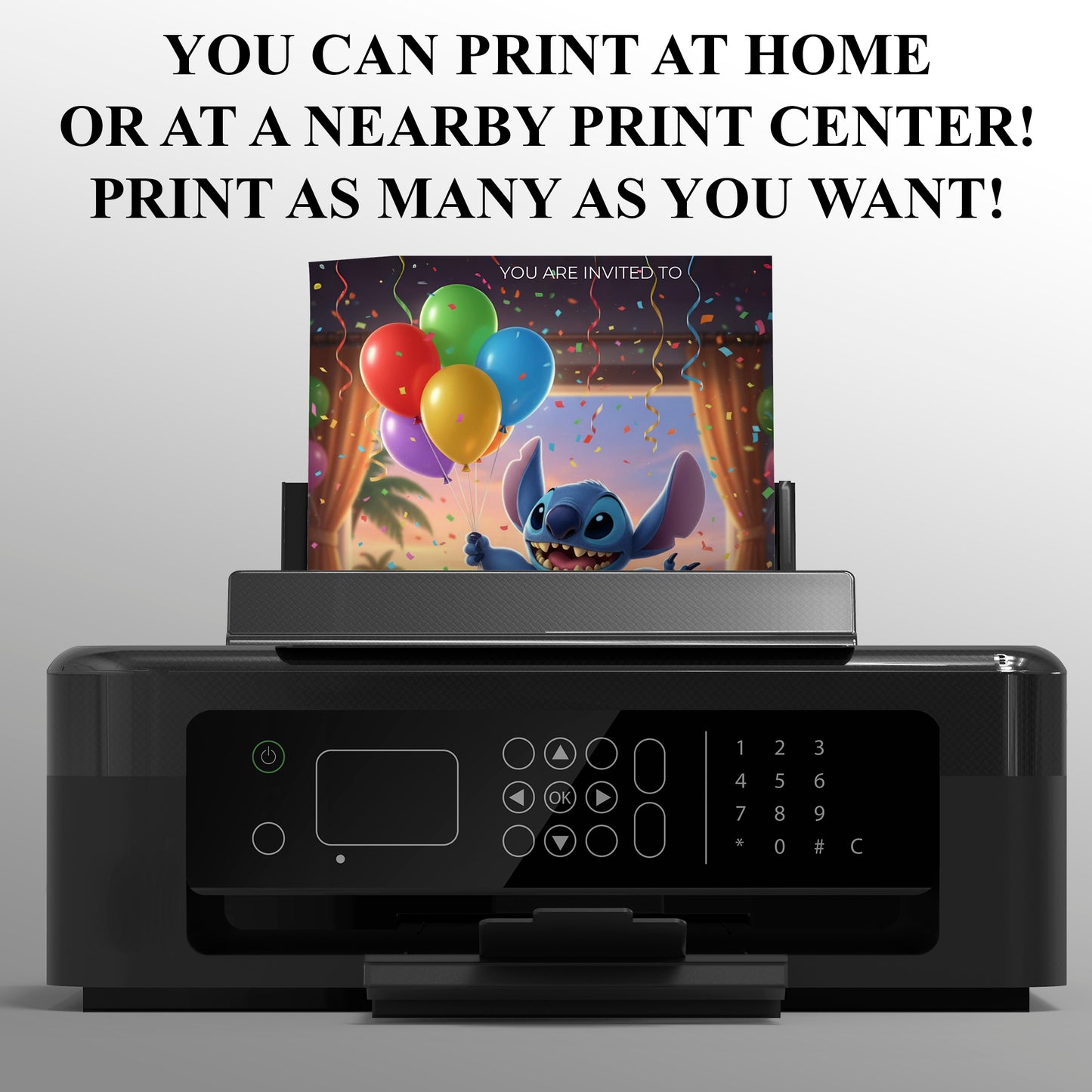 Lilo & Stitch Birthday Invitation - CreativeRino