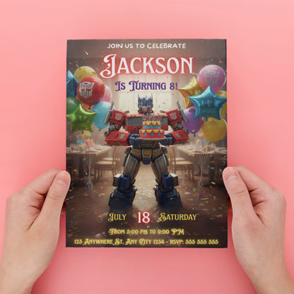 Transformers Birthday Invitation - CreativeRino