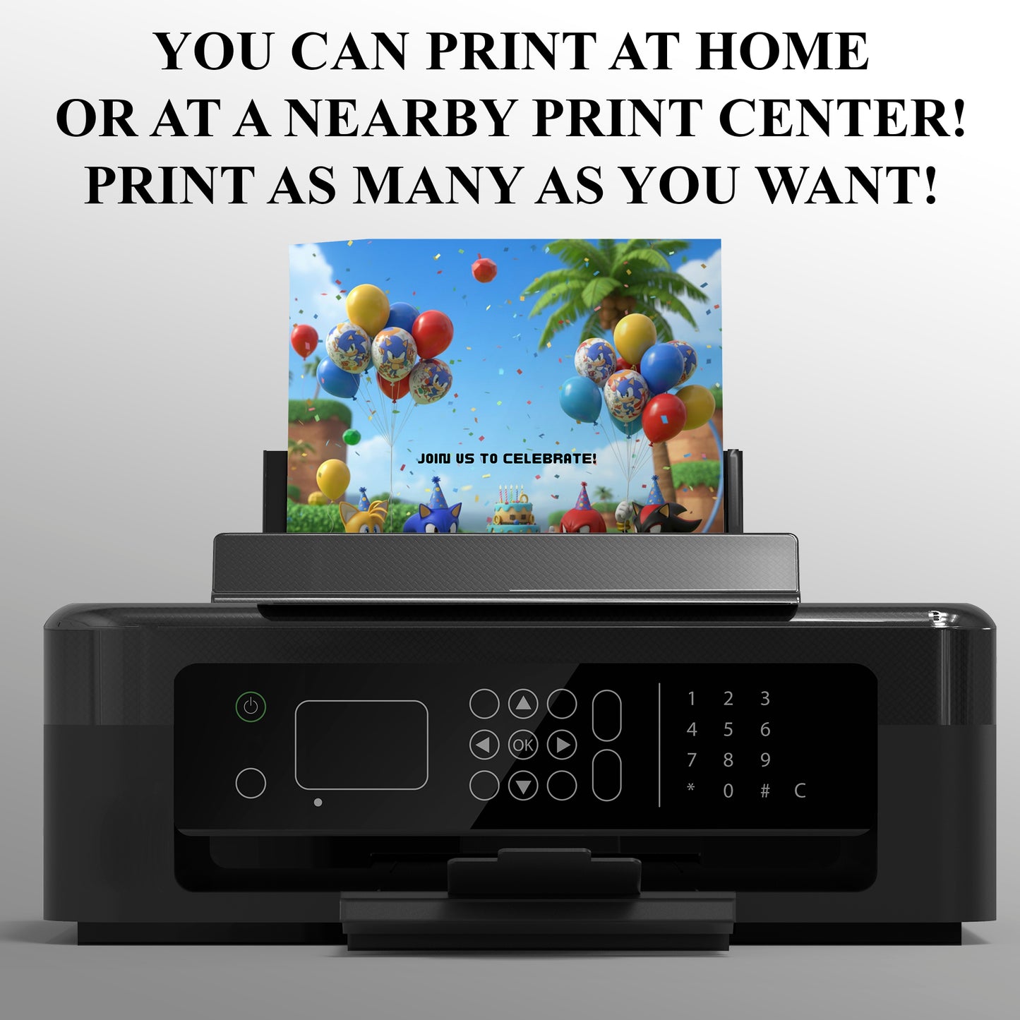 Sonic Birthday Invitation - CreativeRino