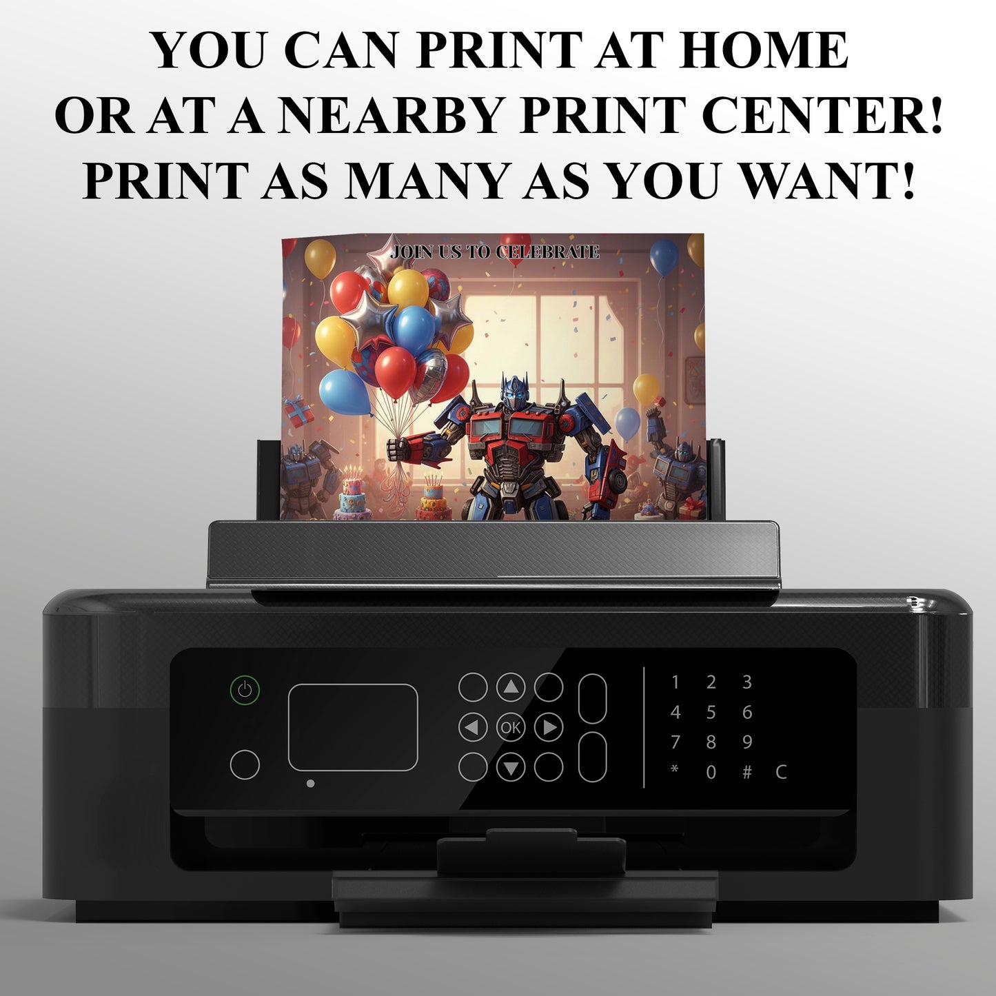 Transformers Birthday Party Invitation - CreativeRino