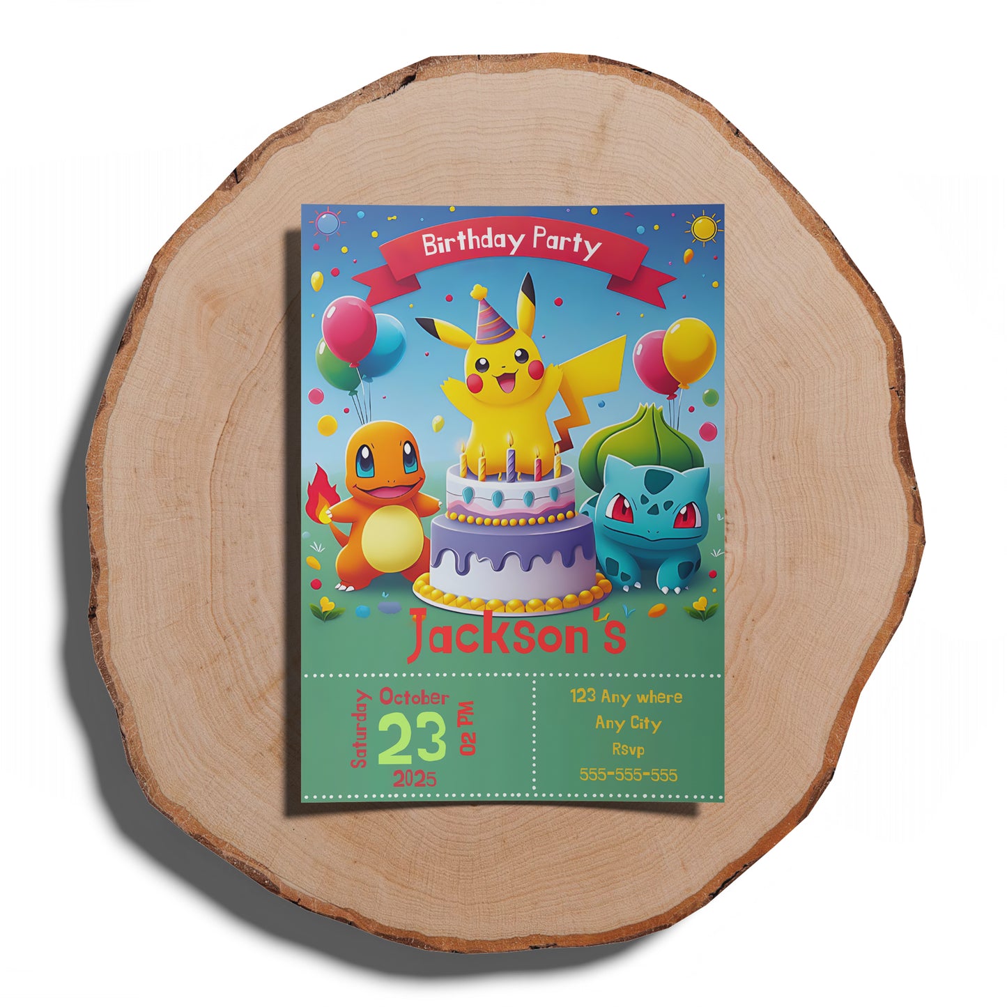 Pokemon Birthday Invitation Template - CreativeRino