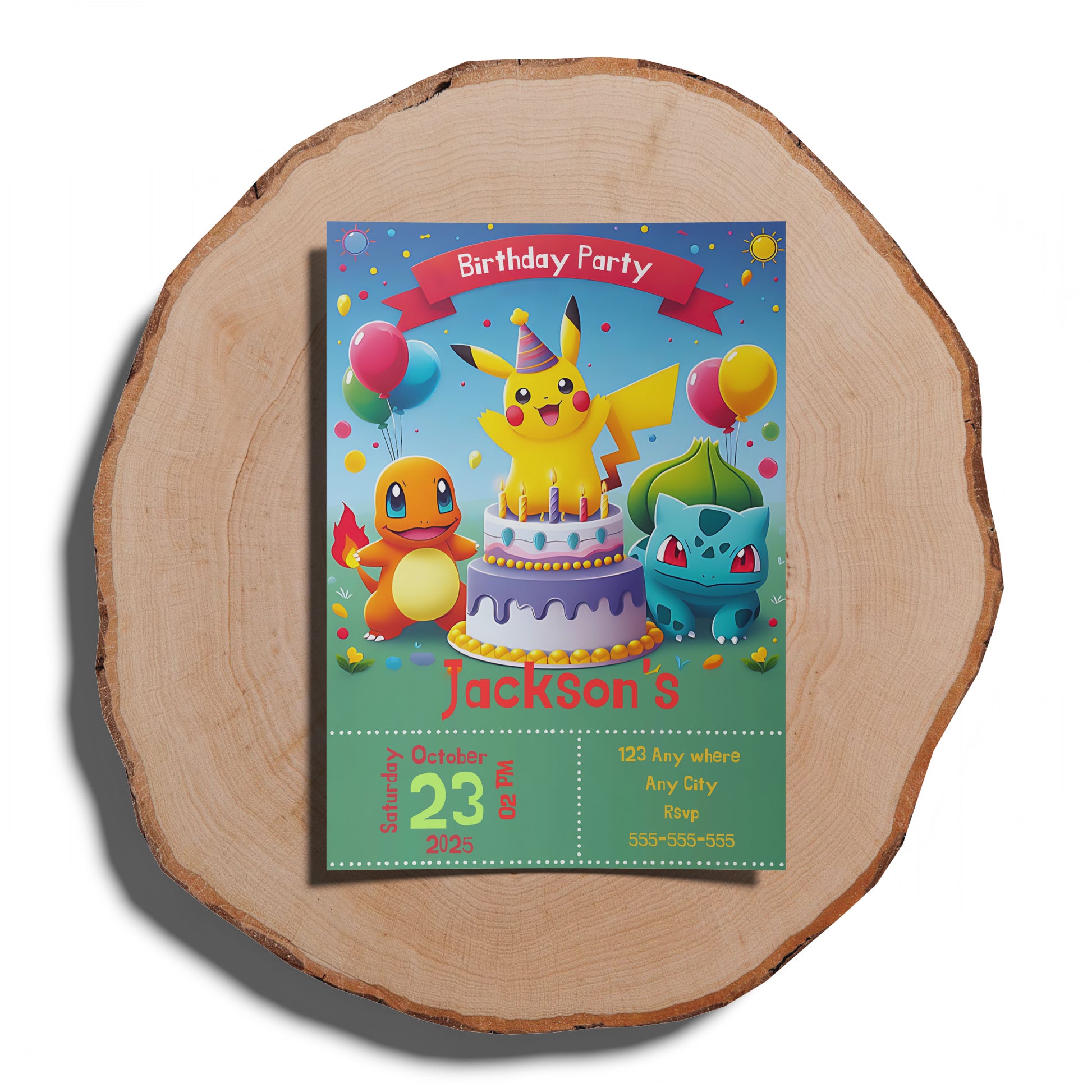 Pokemon Birthday Invitation Template - CreativeRino