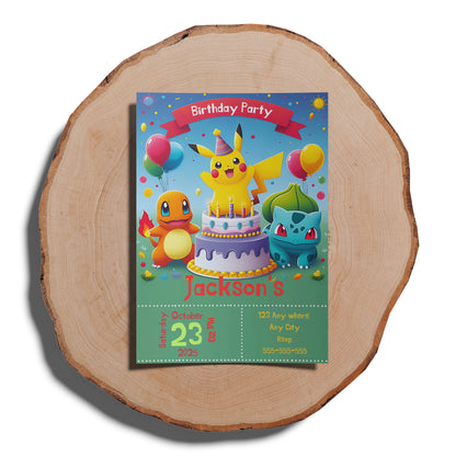 Pokemon Birthday Invitation Template - CreativeRino