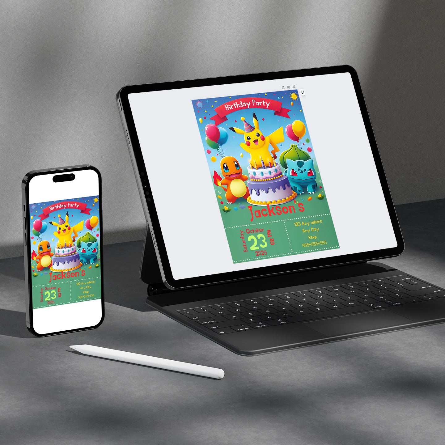 Pokemon Birthday Invitation Template - CreativeRino