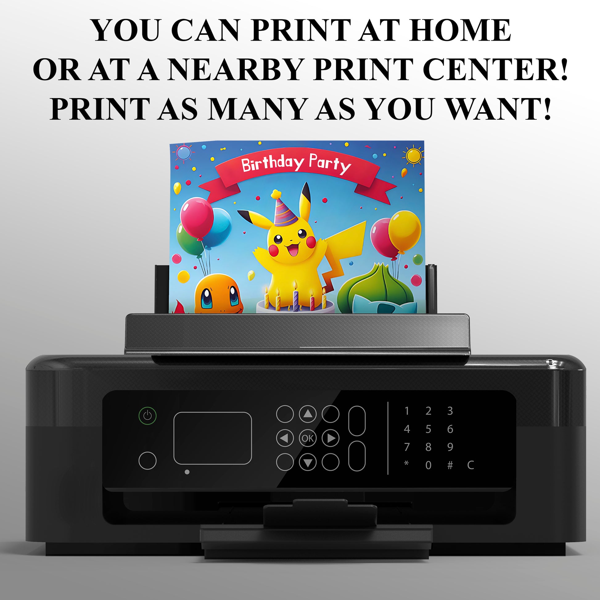 Pokemon Birthday Invitation Template - CreativeRino