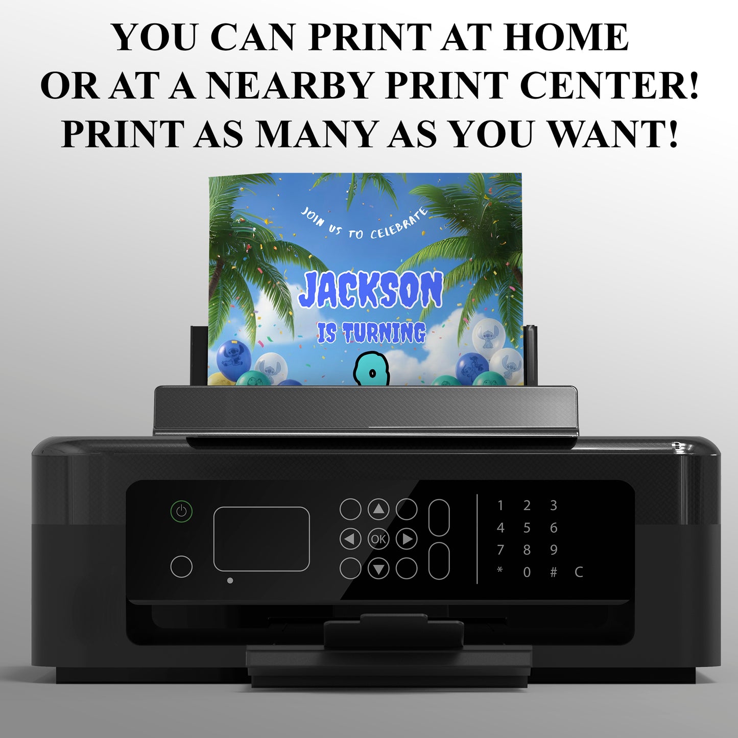 Lilo & Stitch Birthday Party Invitation - CreativeRino