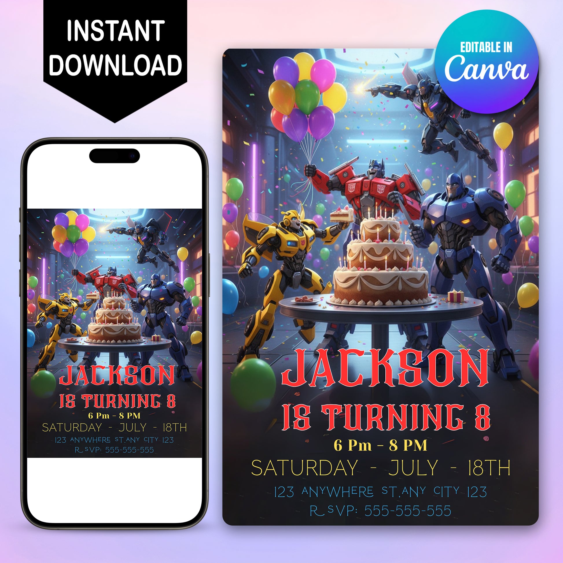 Rescue Bots Birthday Invitation - CreativeRino