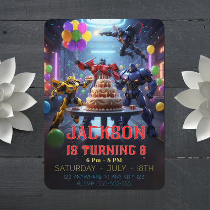 Rescue Bots Birthday Invitation - CreativeRino