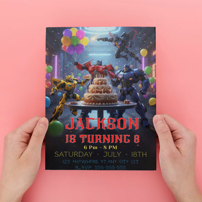 Rescue Bots Birthday Invitation - CreativeRino
