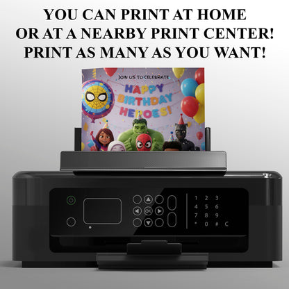 Spidey and His Amazing Friends Birthday Invitation - CreativeRino