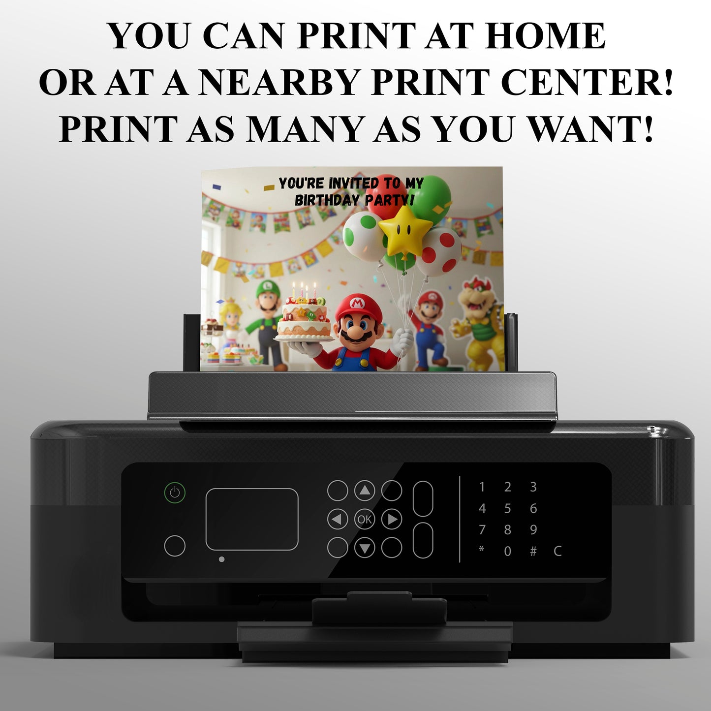 Mario Bros Birthday Invitation - CreativeRino