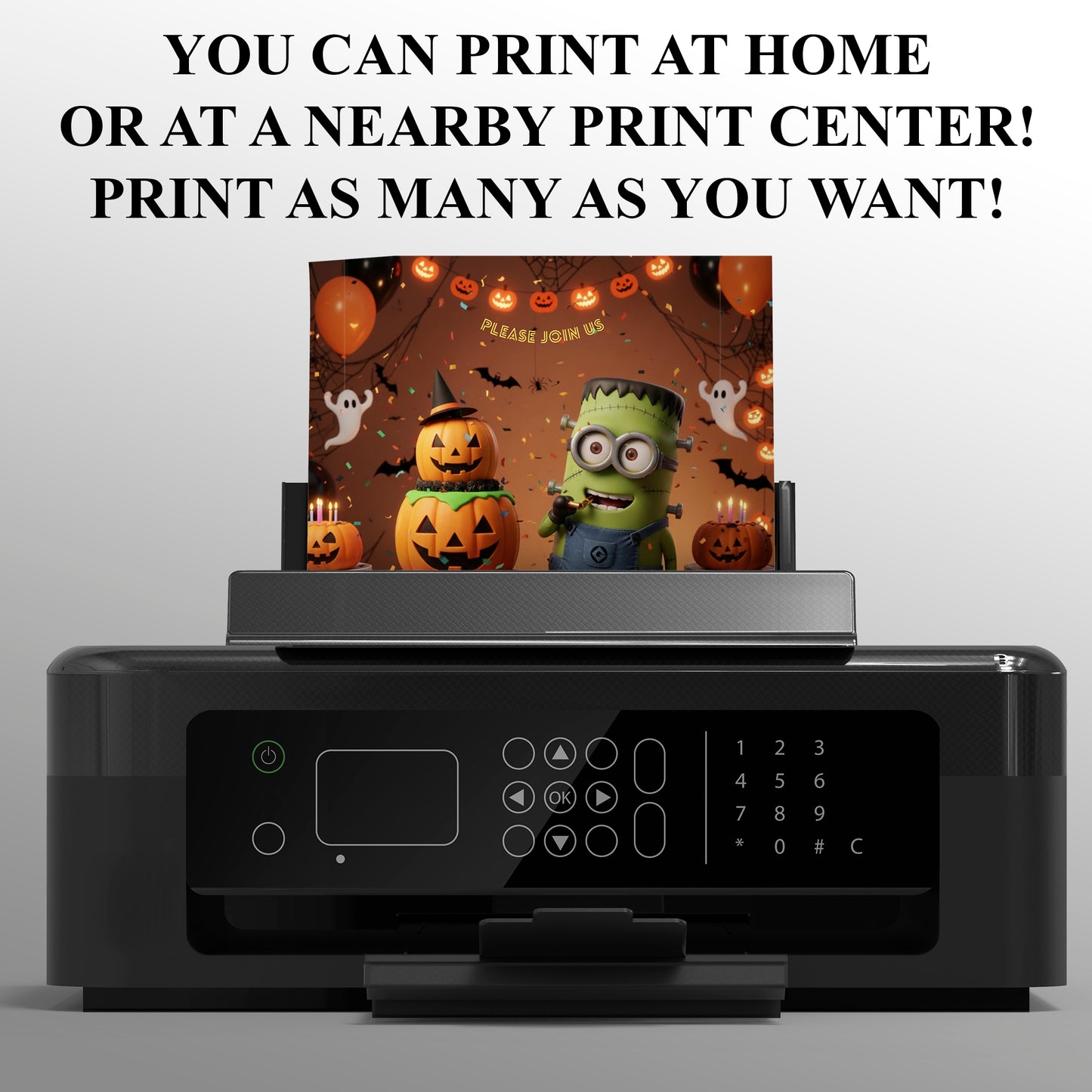 Minion Halloween Birthday Invitation - CreativeRino