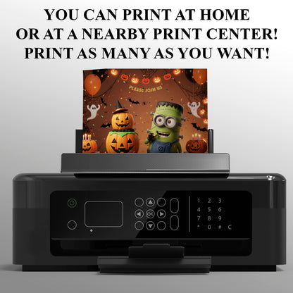 Minion Halloween Birthday Invitation - CreativeRino