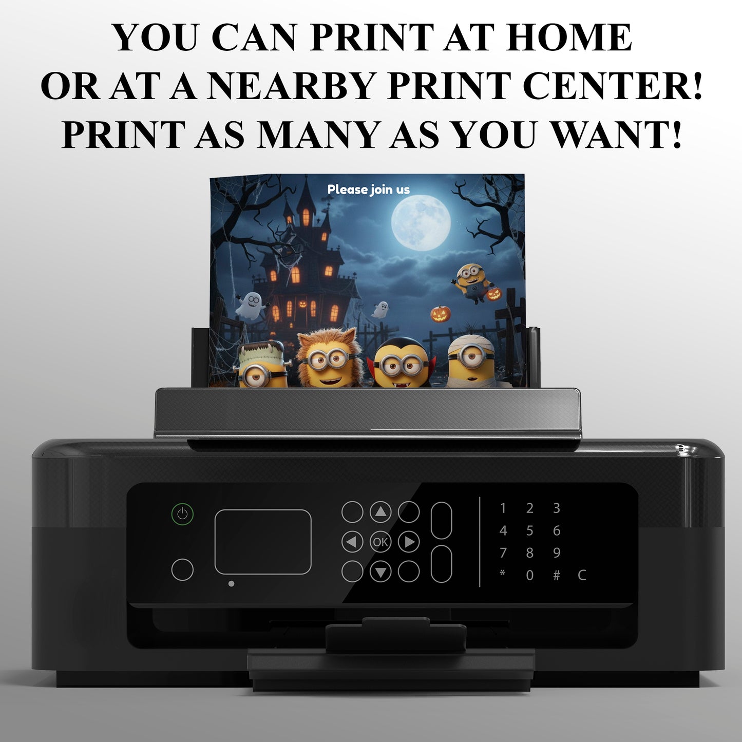 Halloween Minion Birthday Party Invitation - CreativeRino