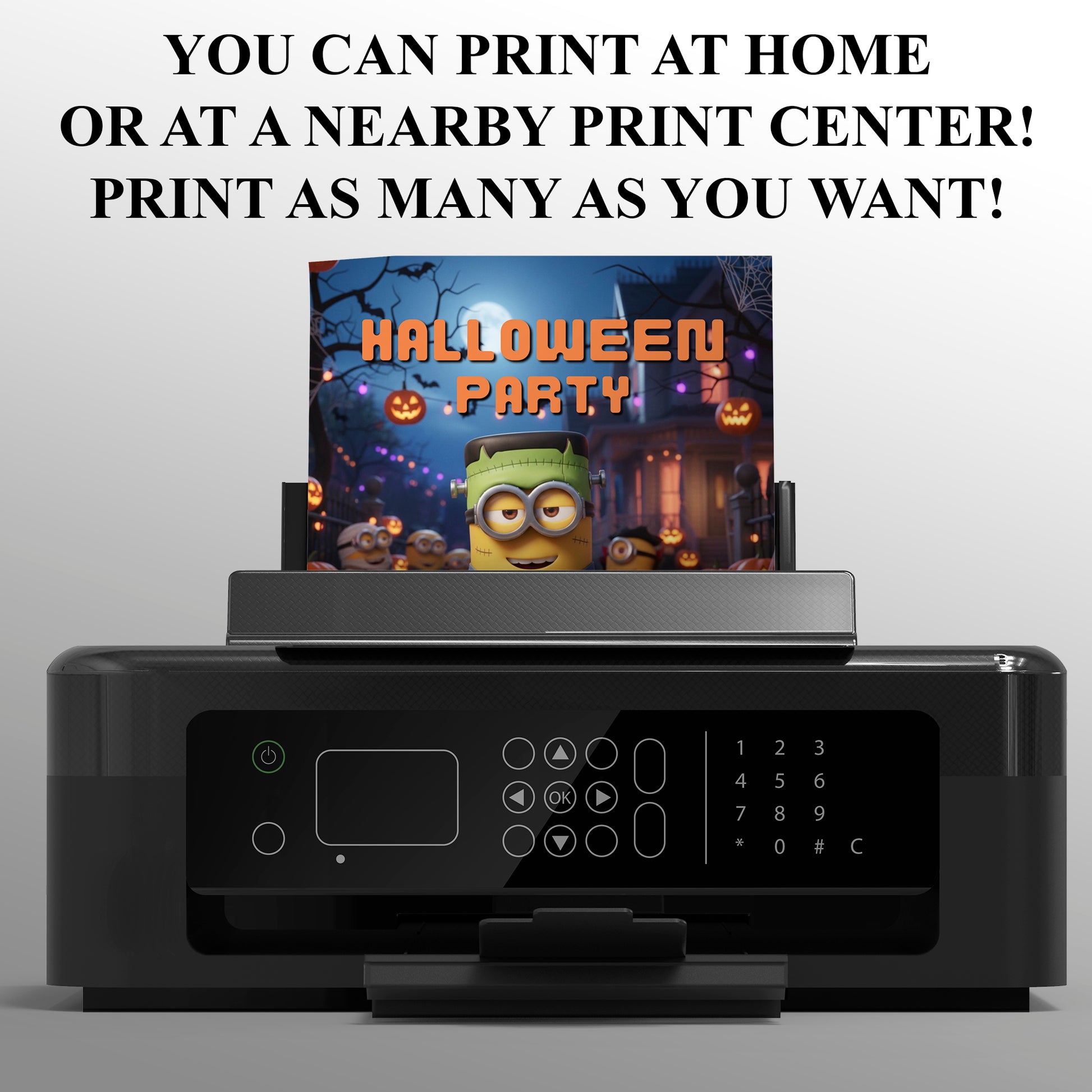 Printable Minion Halloween Invitation - CreativeRino
