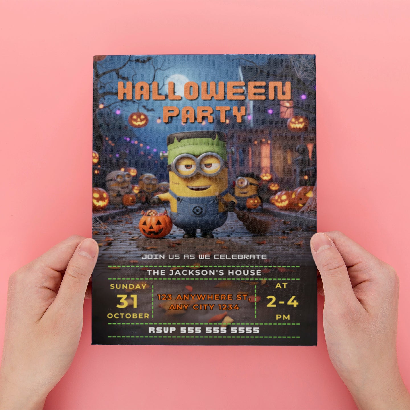 Printable Minion Halloween Invitation - CreativeRino