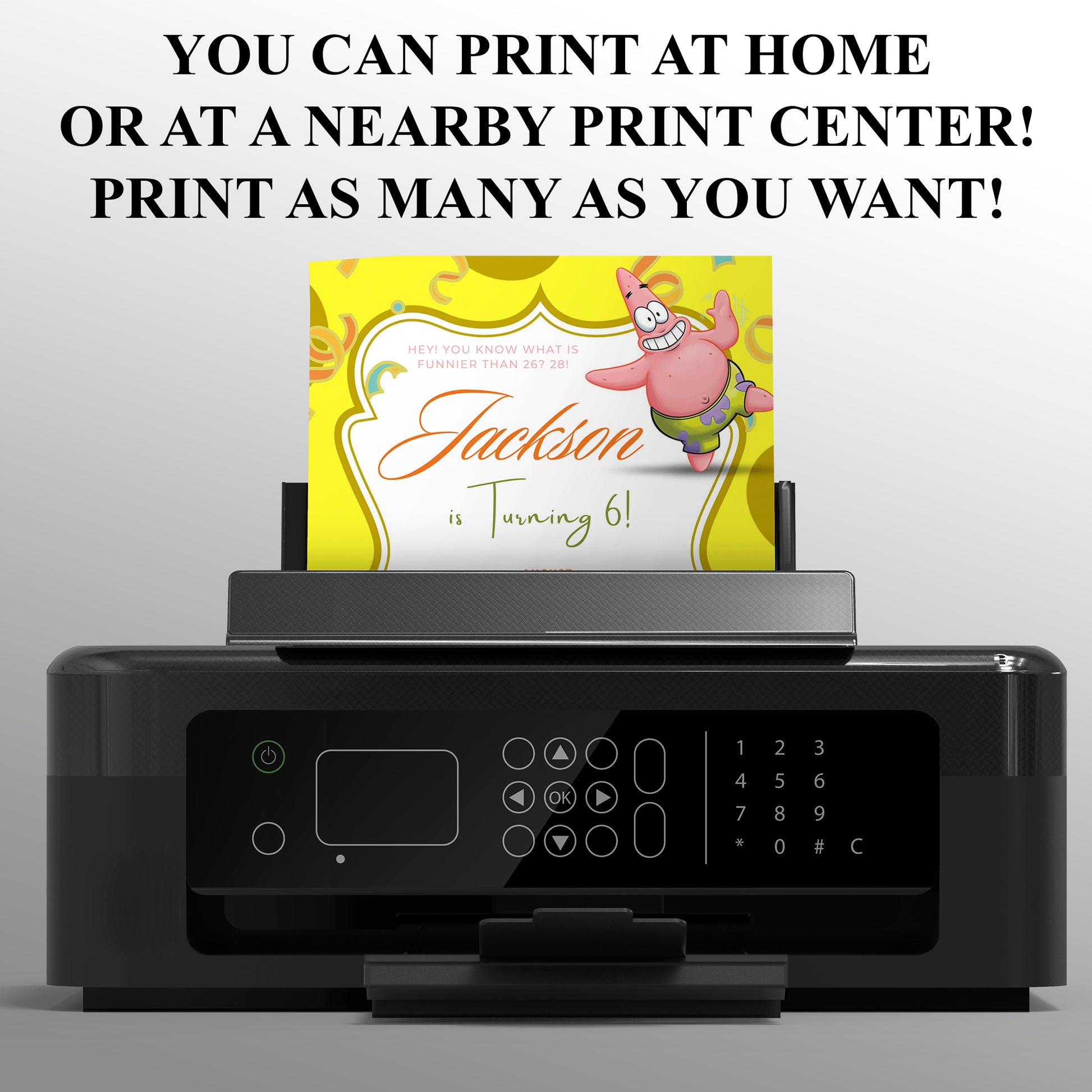 SpongeBob Birthday Invitation Template - CreativeRino