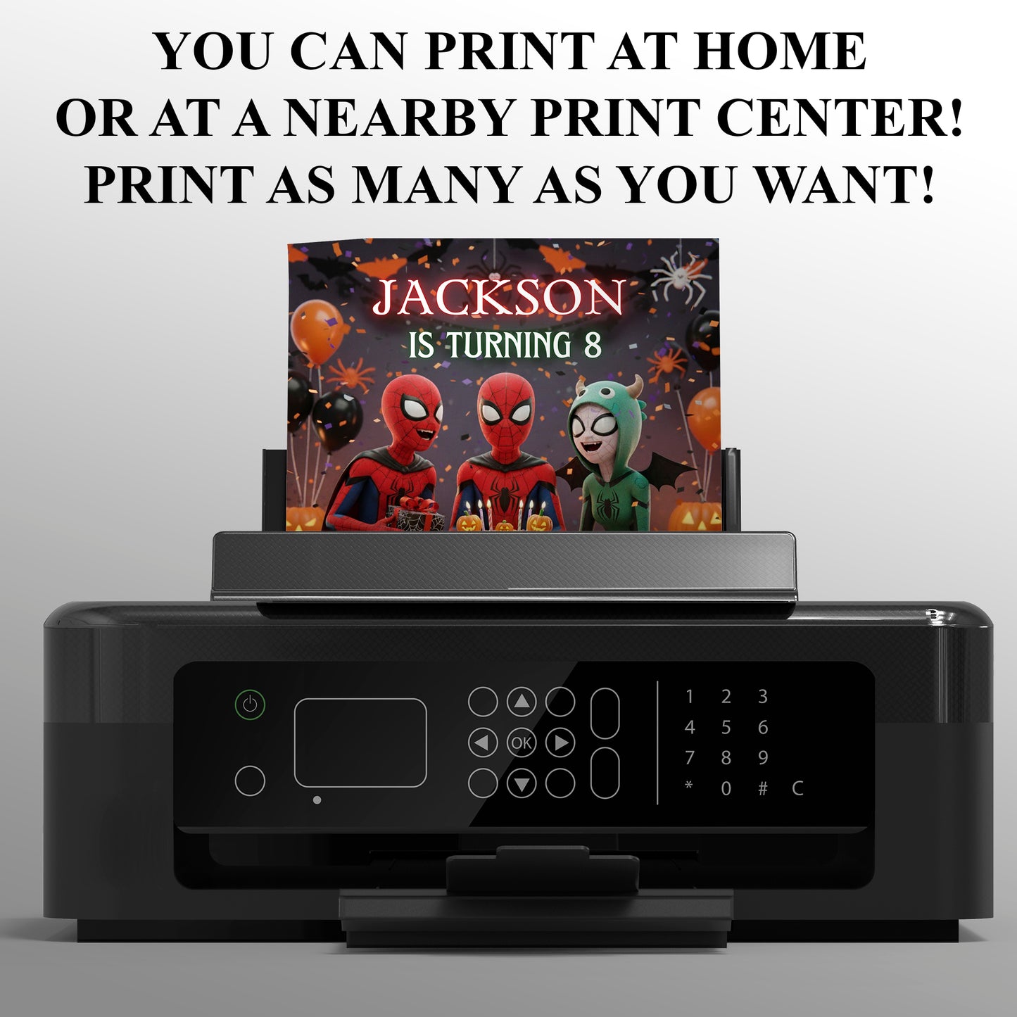 Spidey and His Amazing Friends Halloween Invitation - CreativeRino