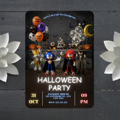 Sonic Halloween Invitation - CreativeRino