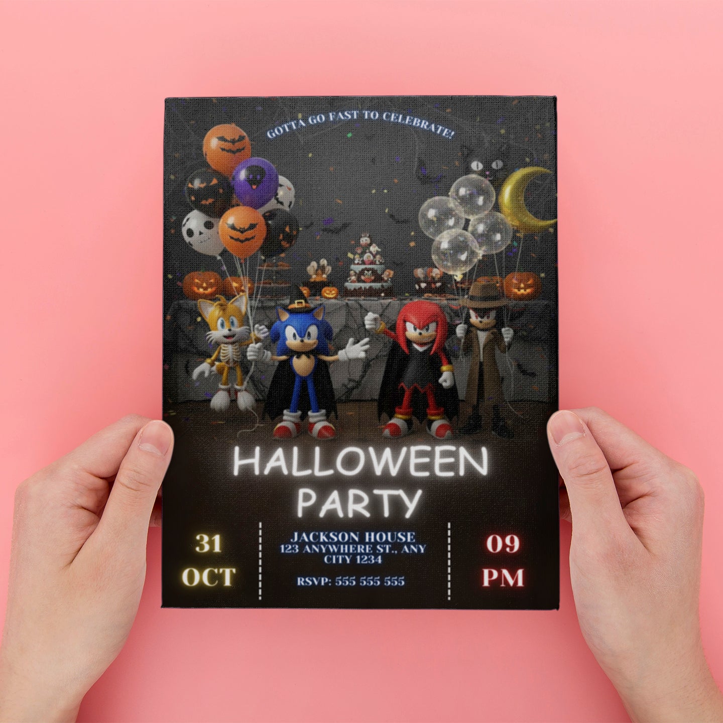 Sonic Halloween Invitation - CreativeRino