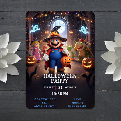 Super Mario Halloween Party Invitation - CreativeRino