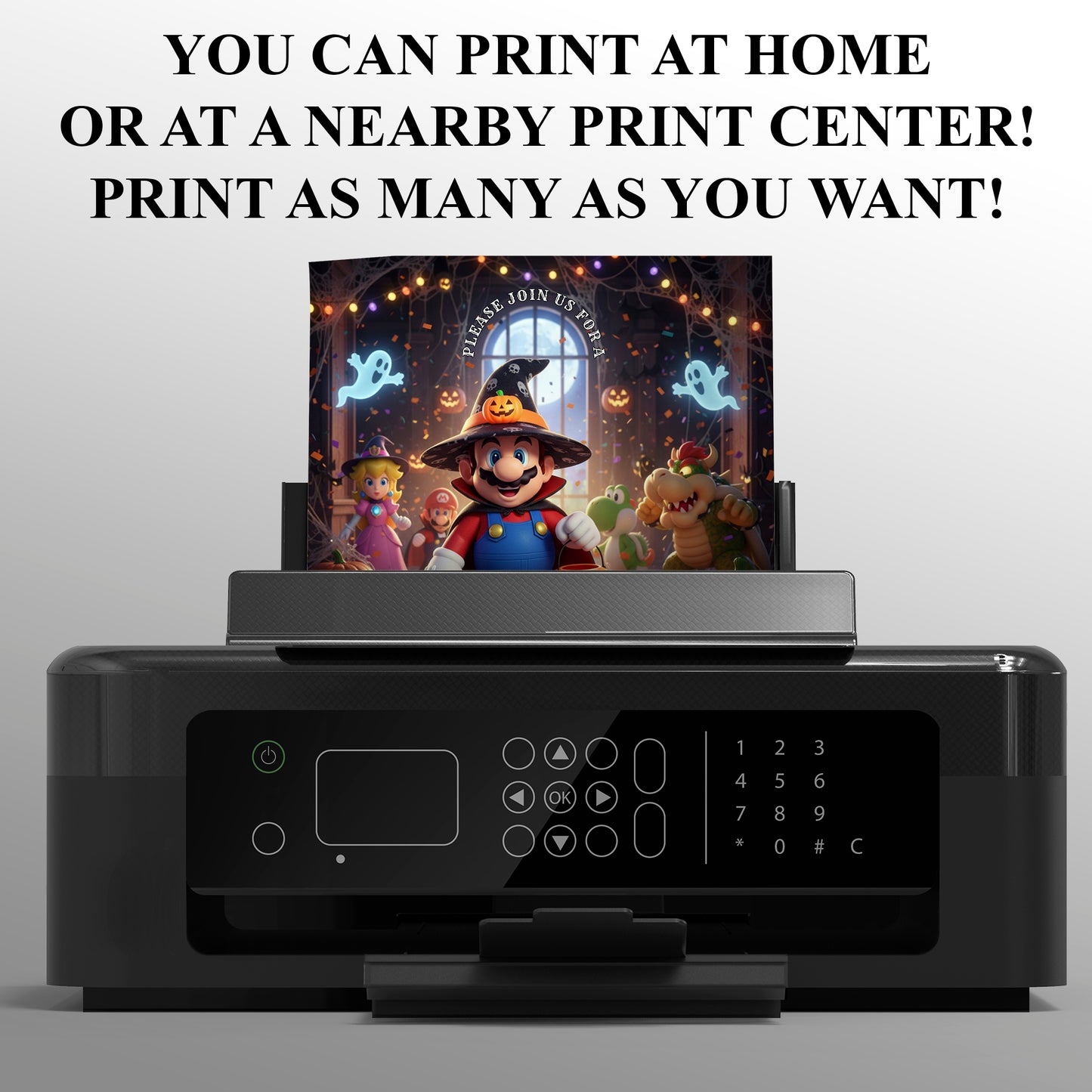 Super Mario Halloween Party Invitation - CreativeRino