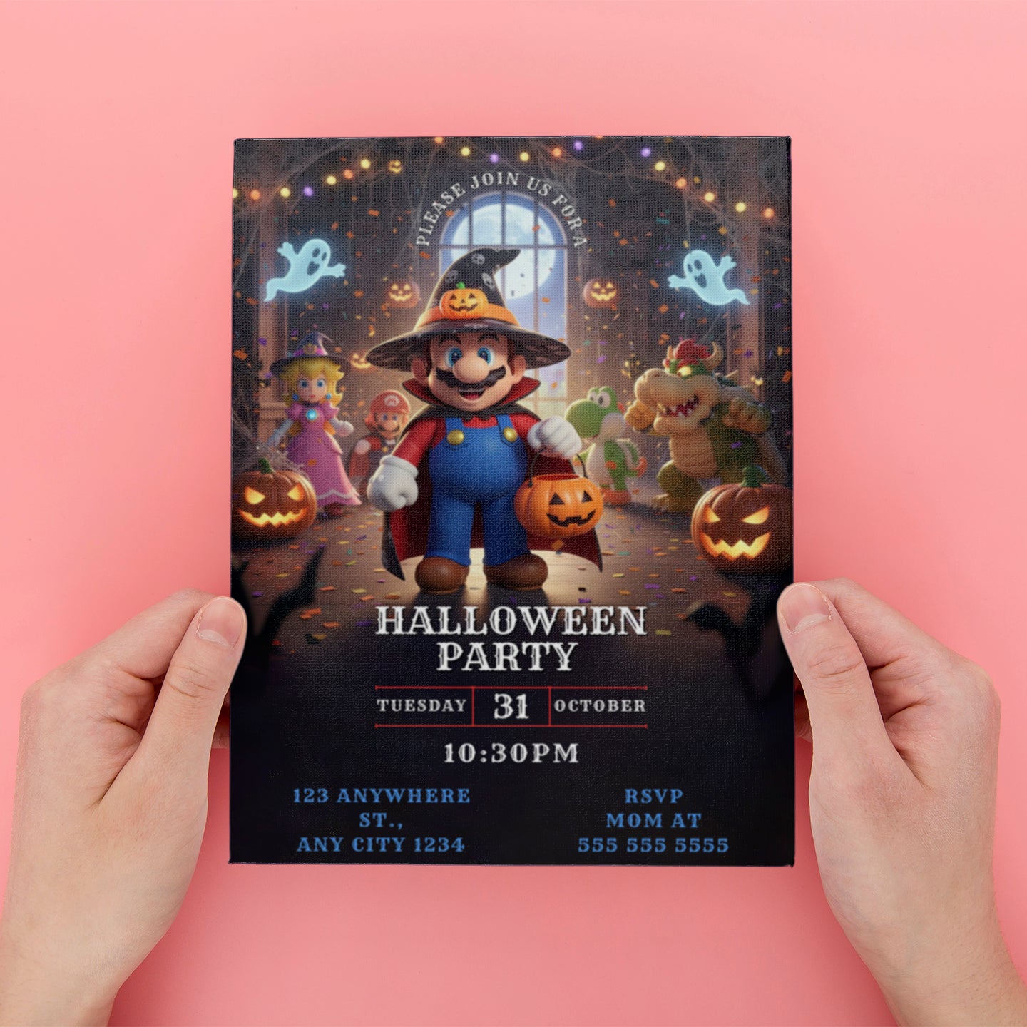 Super Mario Halloween Party Invitation - CreativeRino