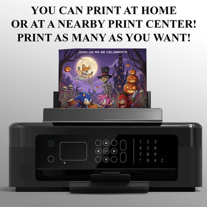 Sonic the Hedgehog Halloween Party Invite - CreativeRino