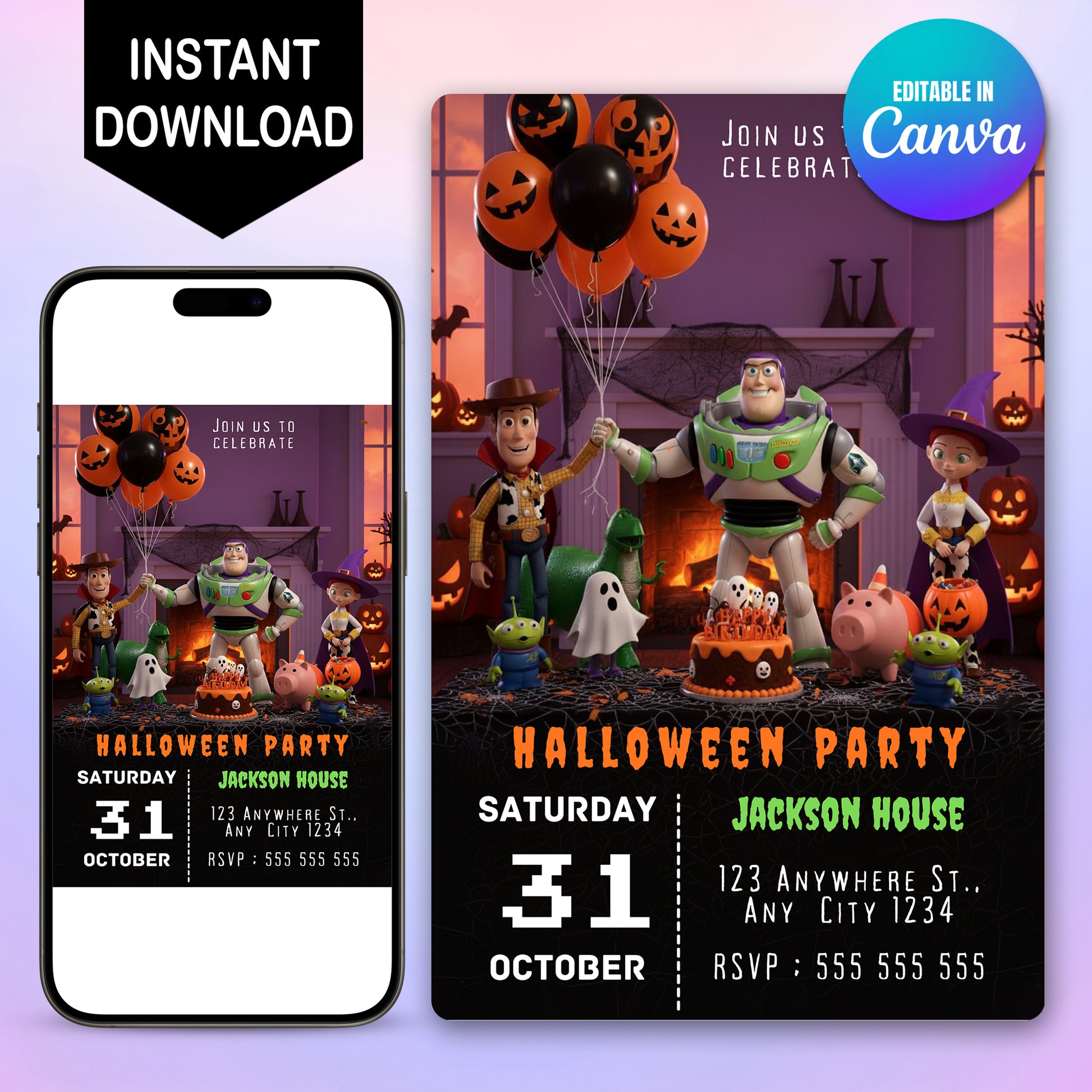 Toy Story Halloween Party Invitation - CreativeRino