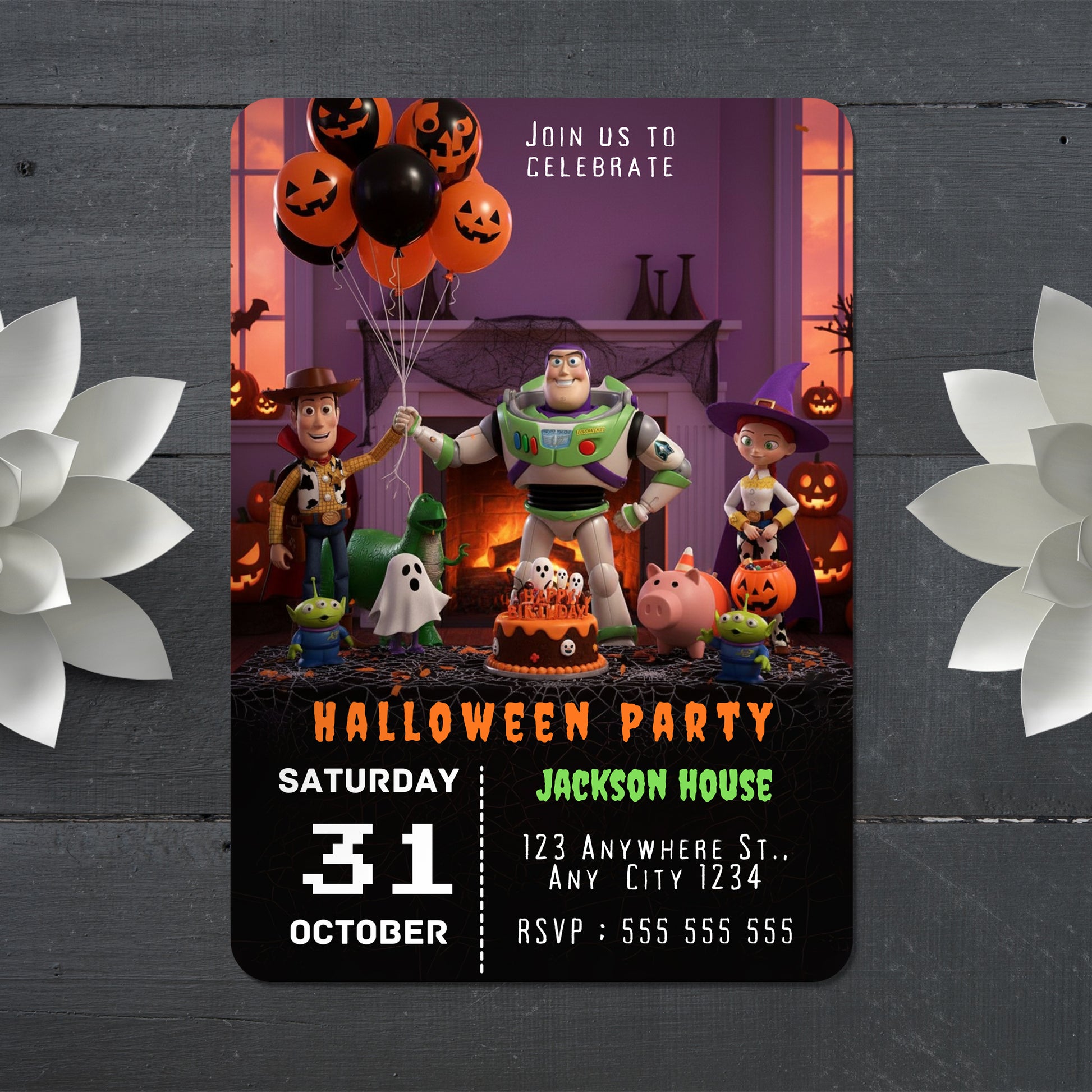 Toy Story Halloween Party Invitation - CreativeRino