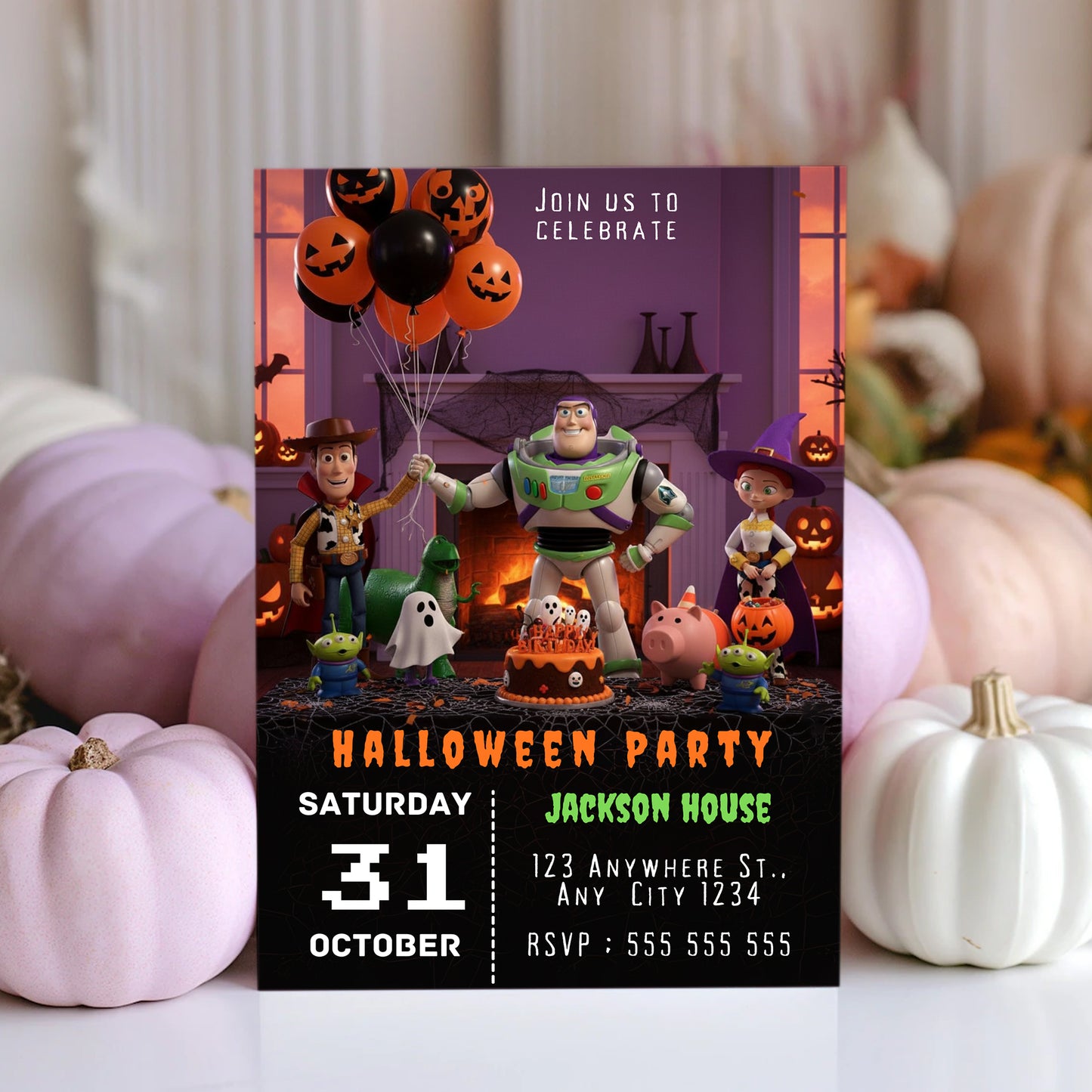 Toy Story Halloween Party Invitation - CreativeRino