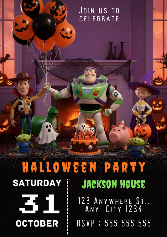 Toy Story Halloween Party Invitation - CreativeRino