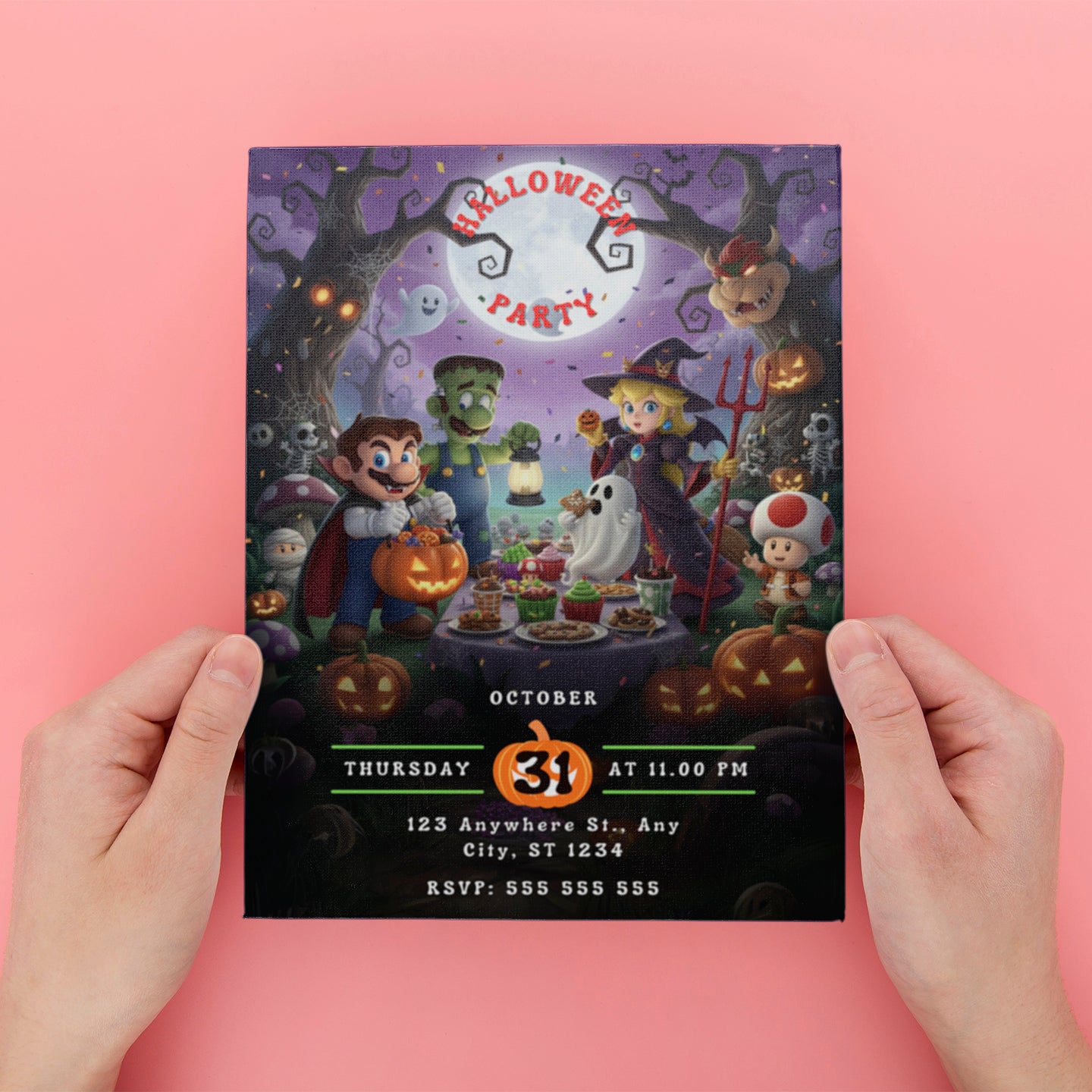 Super Mario Halloween Party Invitation - CreativeRino