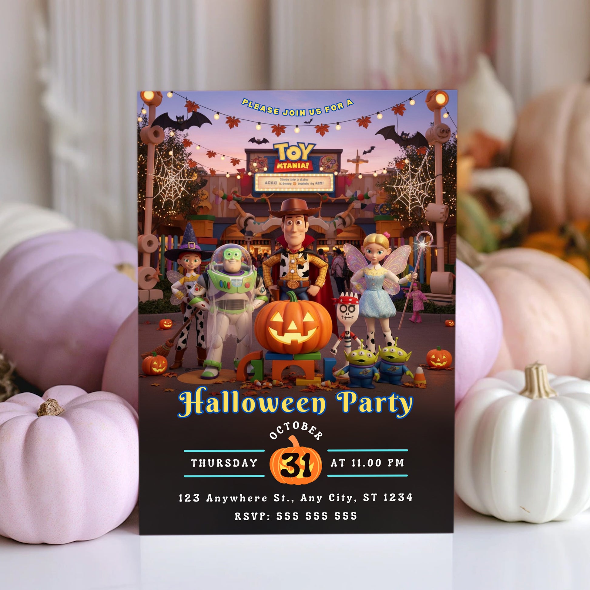 Toy Story Halloween Party Invitation - CreativeRino