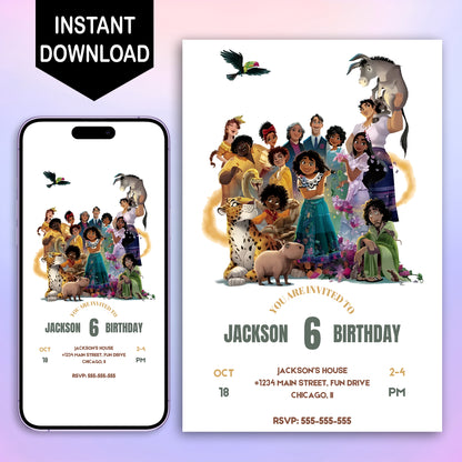 Encanto Birthday Invitation Template - CreativeRino