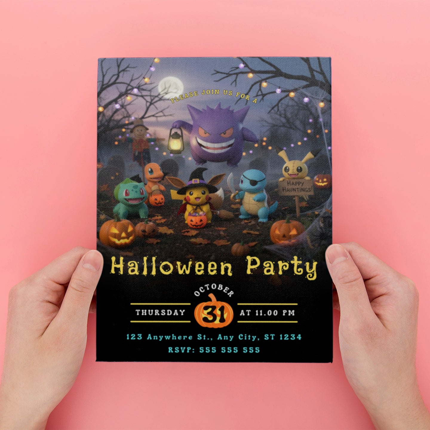 Pokemon Halloween Party Invitation - CreativeRino