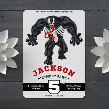 Venom The Last Dance Birthday Invitation Template - CreativeRino